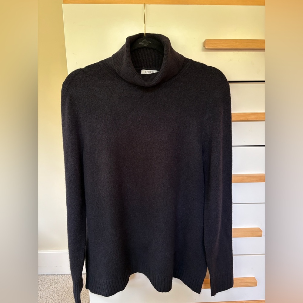 J.Crew Factory Extra-Soft Turtleneck Sweater | Black | Size Medium